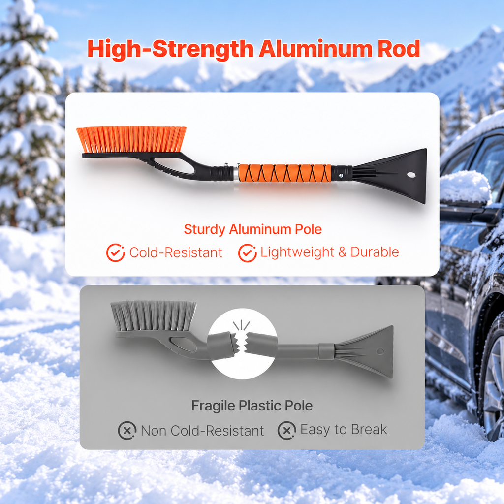 Aluminum Snow Brush & Ice Scraper