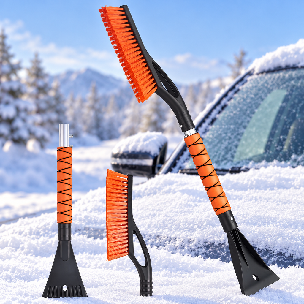 Aluminum Snow Brush & Ice Scraper